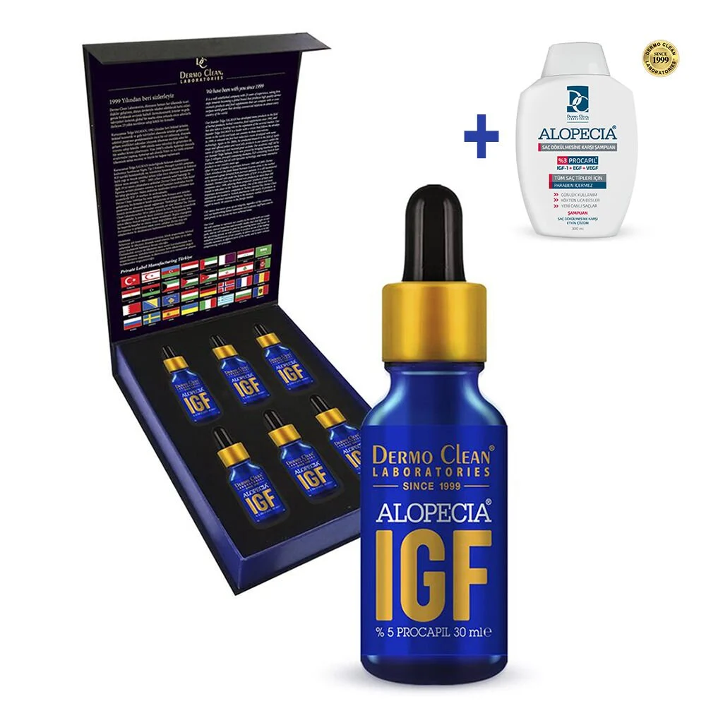 ALOPECIA IGF-PROCAPİL 6'LI SERUM SET 30 ML + ALOPECİA ŞAMPUAN 300 ML (6)