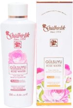 Rosense natural rose water 250 ml bottle made from Isparta roses used as a hydrating facial toner and refreshing skin mist